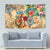 Saint Martin Tapestry Geographic Coordinate Anchor - Turlte Tropical