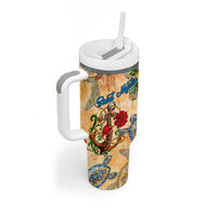 Saint Martin Tumbler With Handle Geographic Coordinate Anchor - Turlte Tropical