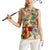 Saint Martin Women Sleeveless Polo Shirt Geographic Coordinate Anchor - Turlte Tropical