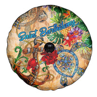 Saint Barthelemy Spare Tire Cover Geographic Coordinate Anchor - Turlte Tropical