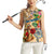 Saint Barthelemy Women Sleeveless Polo Shirt Geographic Coordinate Anchor - Turlte Tropical