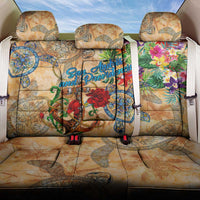 San Andrés and Providencia Back Car Seat Cover Geographic Coordinate Anchor - Turlte Tropical