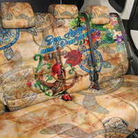 San Andrés and Providencia Back Car Seat Cover Geographic Coordinate Anchor - Turlte Tropical