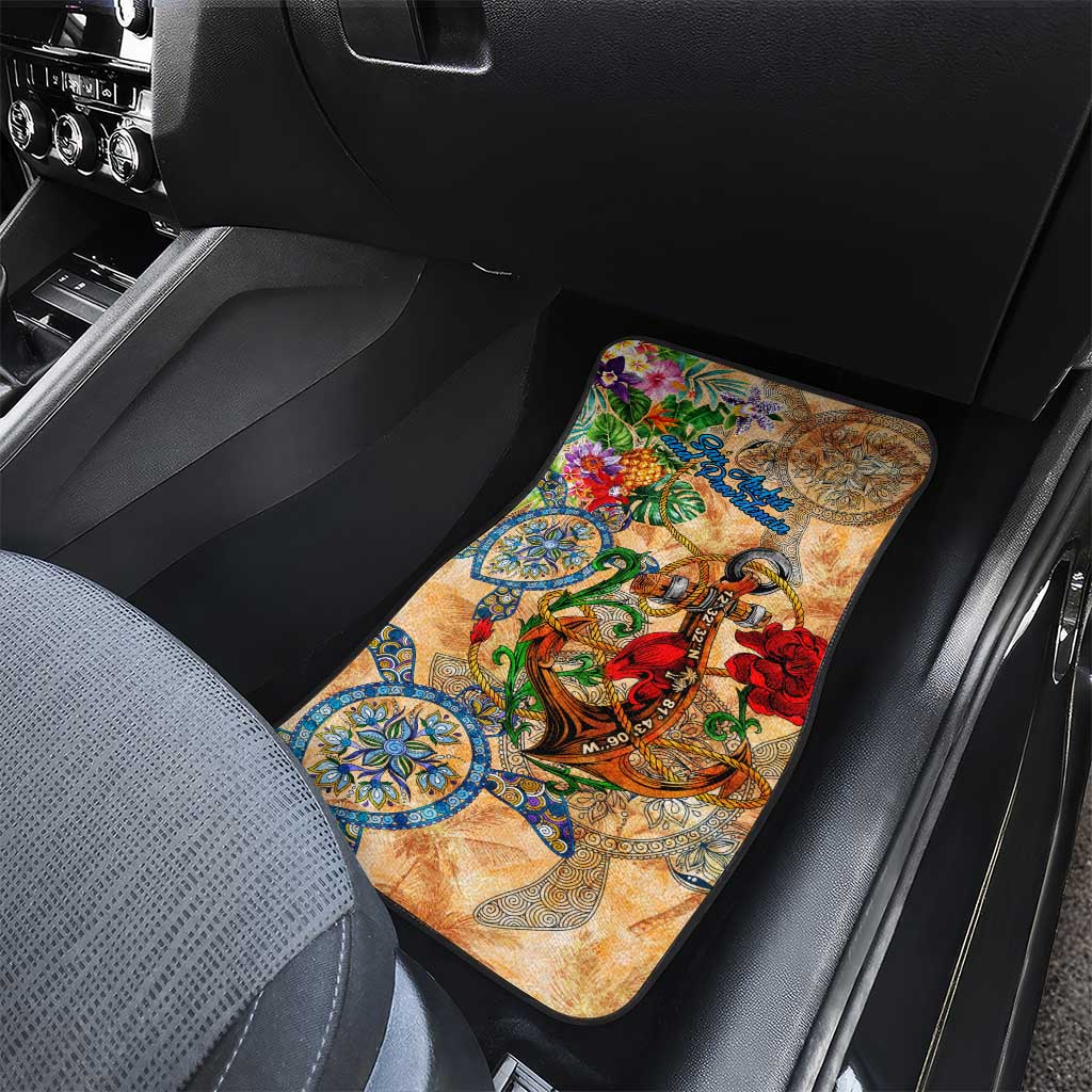 San Andrés and Providencia Car Mats Geographic Coordinate Anchor - Turlte Tropical