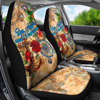 San Andrés and Providencia Car Seat Cover Geographic Coordinate Anchor - Turlte Tropical