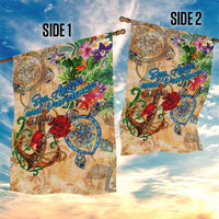 San Andrés and Providencia Garden Flag Geographic Coordinate Anchor - Turlte Tropical