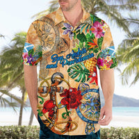 San Andrés and Providencia Hawaiian Shirt Geographic Coordinate Anchor - Turlte Tropical