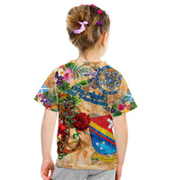 San Andrés and Providencia Kid T Shirt Geographic Coordinate Anchor - Turlte Tropical