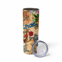 San Andrés and Providencia Skinny Tumbler Geographic Coordinate Anchor - Turlte Tropical