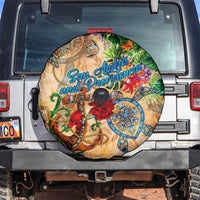 San Andrés and Providencia Spare Tire Cover Geographic Coordinate Anchor - Turlte Tropical