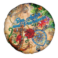 San Andrés and Providencia Spare Tire Cover Geographic Coordinate Anchor - Turlte Tropical