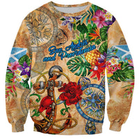 San Andrés and Providencia Sweatshirt Geographic Coordinate Anchor - Turlte Tropical