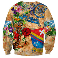 San Andrés and Providencia Sweatshirt Geographic Coordinate Anchor - Turlte Tropical