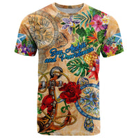 San Andrés and Providencia T Shirt Geographic Coordinate Anchor - Turlte Tropical