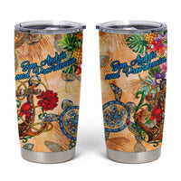 San Andrés and Providencia Tumbler Cup Geographic Coordinate Anchor - Turlte Tropical