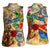 San Andrés and Providencia Women Sleeveless Polo Shirt Geographic Coordinate Anchor - Turlte Tropical