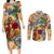 Saba Couples Matching Long Sleeve Bodycon Dress and Long Sleeve Button Shirt Geographic Coordinate Anchor - Turlte Tropical