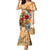 Saba Family Matching Mermaid Dress and Hawaiian Shirt Geographic Coordinate Anchor - Turlte Tropical
