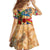 Saba Family Matching Off The Shoulder Long Sleeve Dress and Hawaiian Shirt Geographic Coordinate Anchor - Turlte Tropical