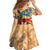 Saba Family Matching Off Shoulder Short Dress and Hawaiian Shirt Geographic Coordinate Anchor - Turlte Tropical