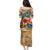 Saba Family Matching Puletasi and Hawaiian Shirt Geographic Coordinate Anchor - Turlte Tropical