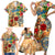 Saba Family Matching Short Sleeve Bodycon Dress and Hawaiian Shirt Geographic Coordinate Anchor - Turlte Tropical