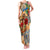 Saba Family Matching Tank Maxi Dress and Hawaiian Shirt Geographic Coordinate Anchor - Turlte Tropical