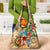 Saba Grocery Bag Geographic Coordinate Anchor - Turlte Tropical