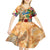 Saba Kid Short Sleeve Dress Geographic Coordinate Anchor - Turlte Tropical