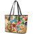 Saba Leather Tote Bag Geographic Coordinate Anchor - Turlte Tropical