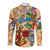 Saba Long Sleeve Button Shirt Geographic Coordinate Anchor - Turlte Tropical