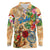 Saba Long Sleeve Polo Shirt Geographic Coordinate Anchor - Turlte Tropical