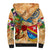 Saba Sherpa Hoodie Geographic Coordinate Anchor - Turlte Tropical