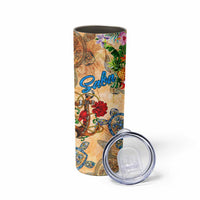 Saba Skinny Tumbler Geographic Coordinate Anchor - Turlte Tropical