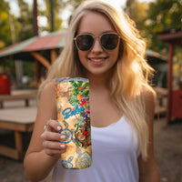 Saba Skinny Tumbler Geographic Coordinate Anchor - Turlte Tropical