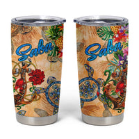 Saba Tumbler Cup Geographic Coordinate Anchor - Turlte Tropical