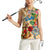 Saba Women Sleeveless Polo Shirt Geographic Coordinate Anchor - Turlte Tropical