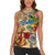Saba Women Sleeveless Polo Shirt Geographic Coordinate Anchor - Turlte Tropical
