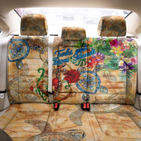 Turks and Caicos Islands Back Car Seat Cover Geographic Coordinate Anchor - Turlte Tropical