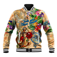 Turks and Caicos Islands Baseball Jacket Geographic Coordinate Anchor - Turlte Tropical