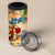 Turks and Caicos Islands 4 in 1 Can Cooler Tumbler Geographic Coordinate Anchor - Turlte Tropical