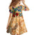 Turks and Caicos Islands Family Matching Summer Maxi Dress and Hawaiian Shirt Geographic Coordinate Anchor - Turlte Tropical