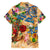 Turks and Caicos Islands Family Matching Summer Maxi Dress and Hawaiian Shirt Geographic Coordinate Anchor - Turlte Tropical