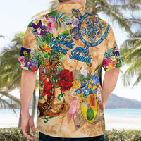 Turks and Caicos Islands Hawaiian Shirt Geographic Coordinate Anchor - Turlte Tropical