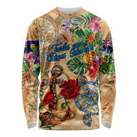 Turks and Caicos Islands Long Sleeve Shirt Geographic Coordinate Anchor - Turlte Tropical