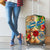 Turks and Caicos Islands Luggage Cover Geographic Coordinate Anchor - Turlte Tropical