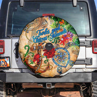 Turks and Caicos Islands Spare Tire Cover Geographic Coordinate Anchor - Turlte Tropical