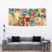 Turks and Caicos Islands Tapestry Geographic Coordinate Anchor - Turlte Tropical
