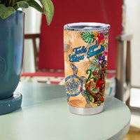 Turks and Caicos Islands Tumbler Cup Geographic Coordinate Anchor - Turlte Tropical