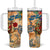 Turks and Caicos Islands Tumbler With Handle Geographic Coordinate Anchor - Turlte Tropical
